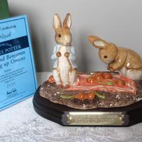 Rara Grande Statuetta Beatrix Potter. Peter Rabbit