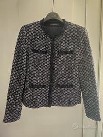 Giacca tweed Esprit blu e bianco - taglia 40