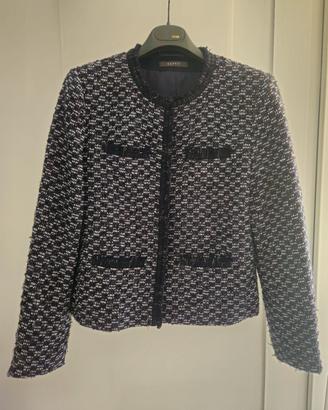 Giacca tweed Esprit blu e bianco - taglia 40