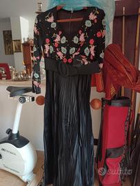 abito grandi occasioni vintage raso inserti prez