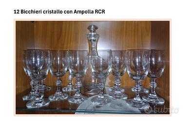 Servizio cristallo calici e ampolla