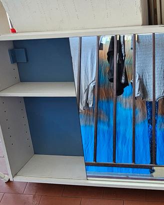 Mobile per bagno con specchiera scorrevole