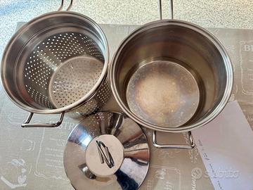 set pentola pastaiola in acciaio inox