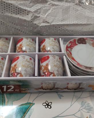 Servizio Caffè Natale porcellana 12 pz MerryGinger