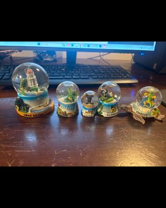 Lotto 5 palle da neve souvenir
