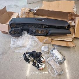 KIT AIRBAG MERCEDES CLA W117 PELLE CUCITURE ROSSE