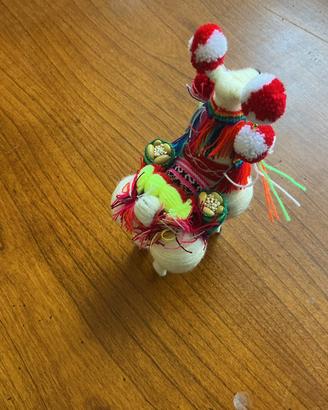 Statuetta Lama/Alpaca in Lana-Artigianato