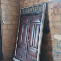 porta portone in legno massello di noce