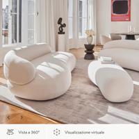 Panca Curva Alba (Westwing) in tessuto Teddy