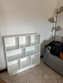 Libreria Scaffale Espositore Bianca con 3 Ripiani