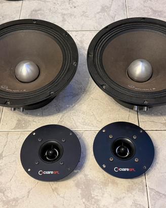 Casse car audio 2 woofer spl 25cm+2 tweeter CIARE