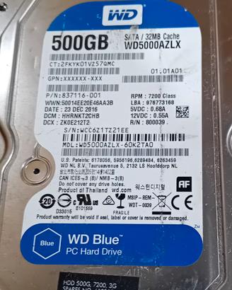 hard disk green and blue WESTER DIGITAL