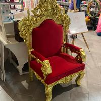 Sedia reale poltrona trono di altissima qualita