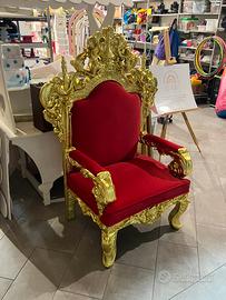 Sedia reale poltrona trono di altissima qualita