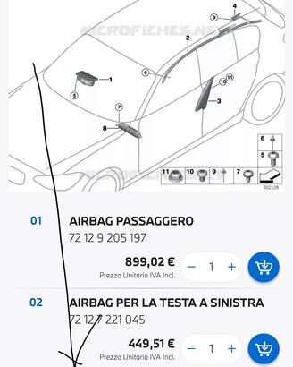 Airbag a tendina bmw 420 d