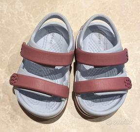 Sandali Crocs Bambina C4 Blu Ghiaccio/Guava