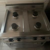 Piano cottura, 4 fuochi Professionale