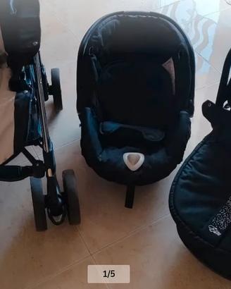TRIO CAM FIOCCO BLU PERFETTO compreso passeggino,n