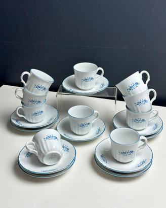 Set 10 Tazze Caffè Ginori Antico Doccia Fiori Blu