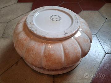 Ciotola/ Vaso in ceramica smaltata fatta a mano