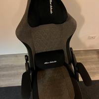 Sedia gaming Warblade tessuto grigio con cuscini