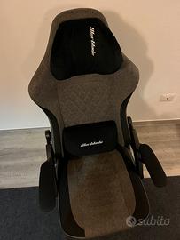 Sedia gaming Warblade tessuto grigio con cuscini