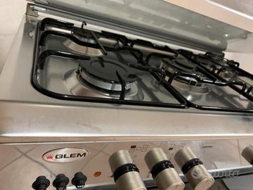 Cucina GLEM con piano a gas forno elettrico + gas 5 fuochi