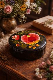 Porta gioie vintage petrikivka dipinto