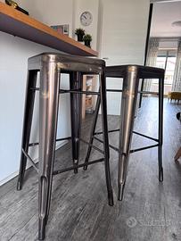 Coppia di Sgabelli Industrial in Metallo