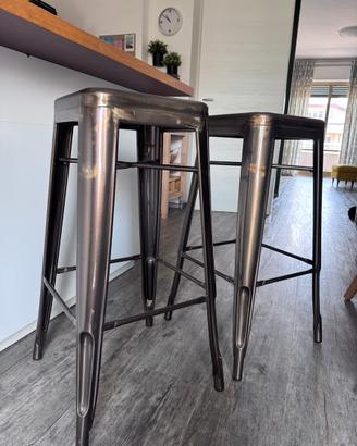 Coppia di Sgabelli Industrial in Metallo