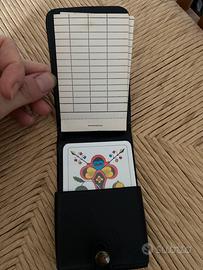 Scopa carte portatile con blocchetto