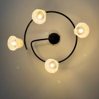 Lampadario anticato spirale con 4 luci regolabili