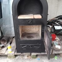 Stufa a legna 8 kW revisionata - uscita fumi 13/15