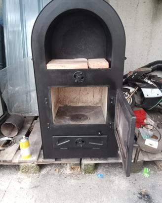 Stufa a legna 8 kW revisionata - uscita fumi 13/15