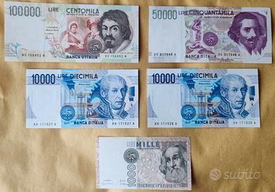7 belle Banconote Italia - 5 Serie Sostitutiva