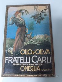 INSEGNA OLIO CARLI TARGA IN RILIEVO