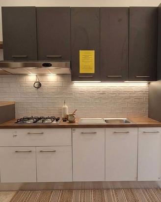 CUCINA COMPONIBILE MODERNA BIANCO – GRIGIO ANTRACI