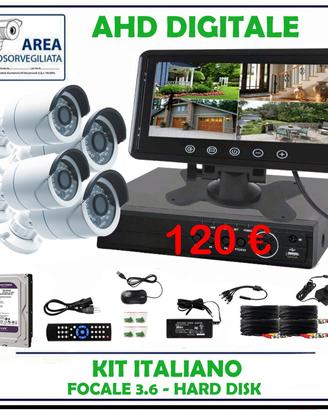 Kit videosorveglianza 4-8-16 ch completo FULL-HD F