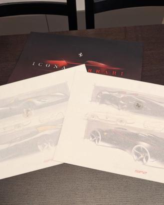 Cofanetto Litografie Ferrari Monza SP1 SP2 Origina