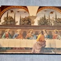 Quadro ultima cena con profili in argento