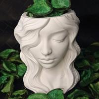 Donna testina porta vasetto 