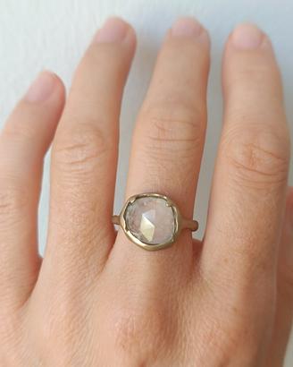 Anello ottone e morganite