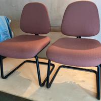 Sedie in tessuto struttura in metallo