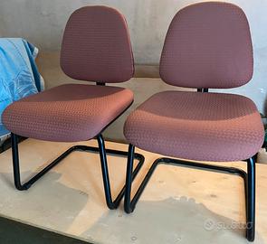 Sedie in tessuto struttura in metallo