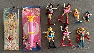 Action Figure di sailor moon, penna lunare, spilla