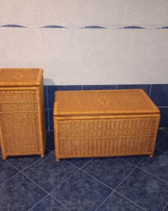 Set Cassapanche  in vimini