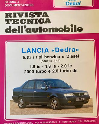Manualistica Rivista Tecnica Lancia Dedra