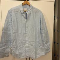 Massimo Dutti camicia a righe bianco e celeste