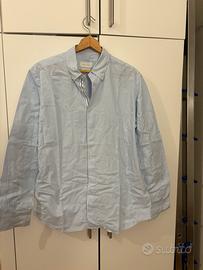 Massimo Dutti camicia a righe bianco e celeste