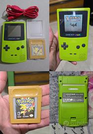 Gameboy Color verde + Pokemon oro e cavo dati